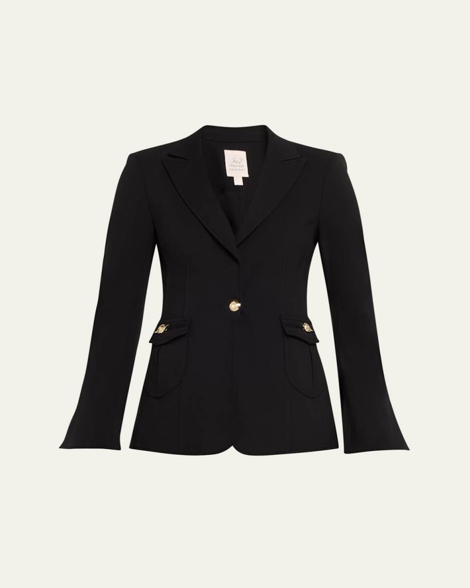 Sable Tapered Single-Breasted Blazer